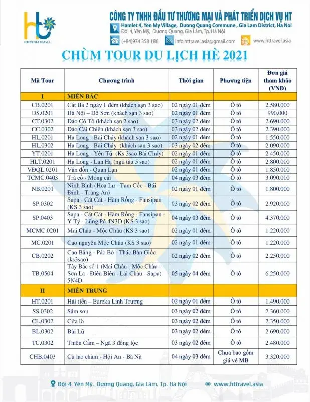 chùm tour kích cầu du lịch chào hè sôi động 2021